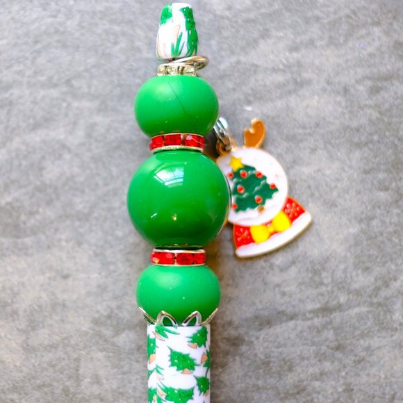 Beautiful Trending Beaded Pens, Handmade, ball point, charms, beads, Christmas - Picture 4 of 5